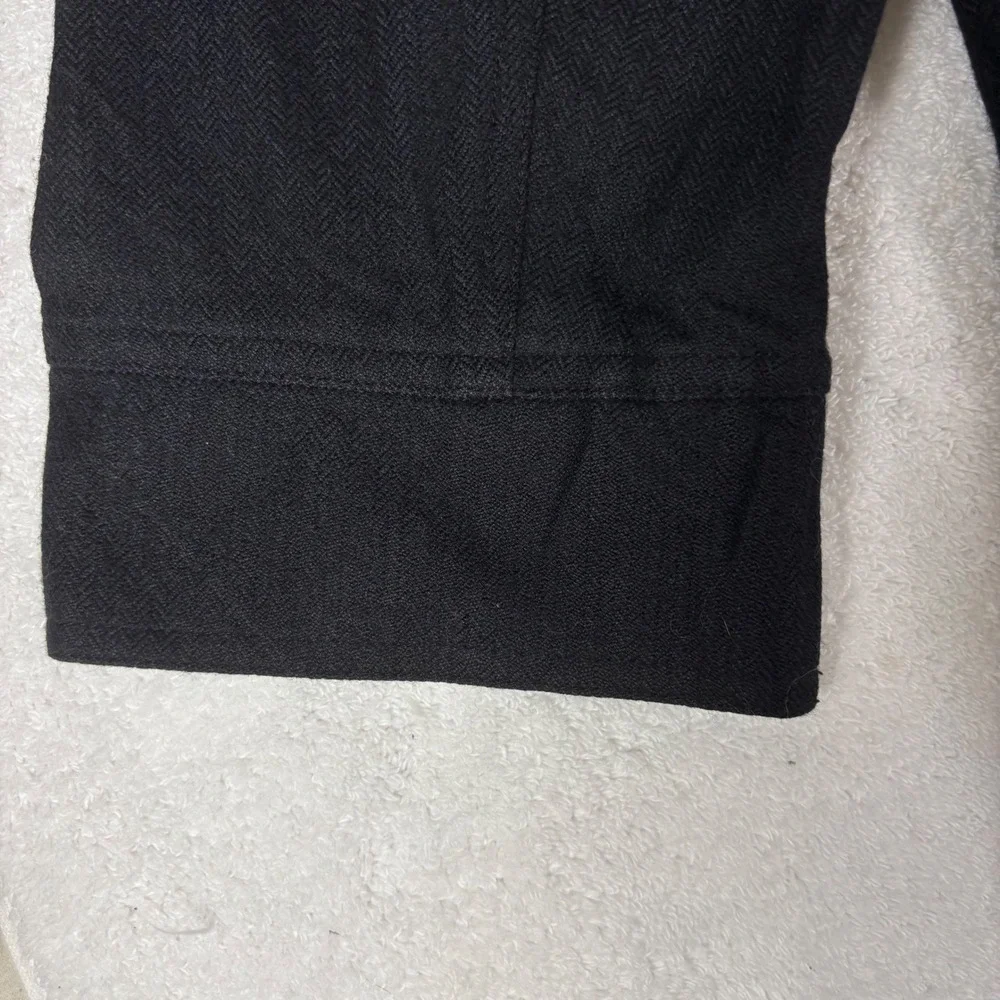 The North Face Field Jacket Mens Large Black Wool Blend Hooded Utility Coat Fall